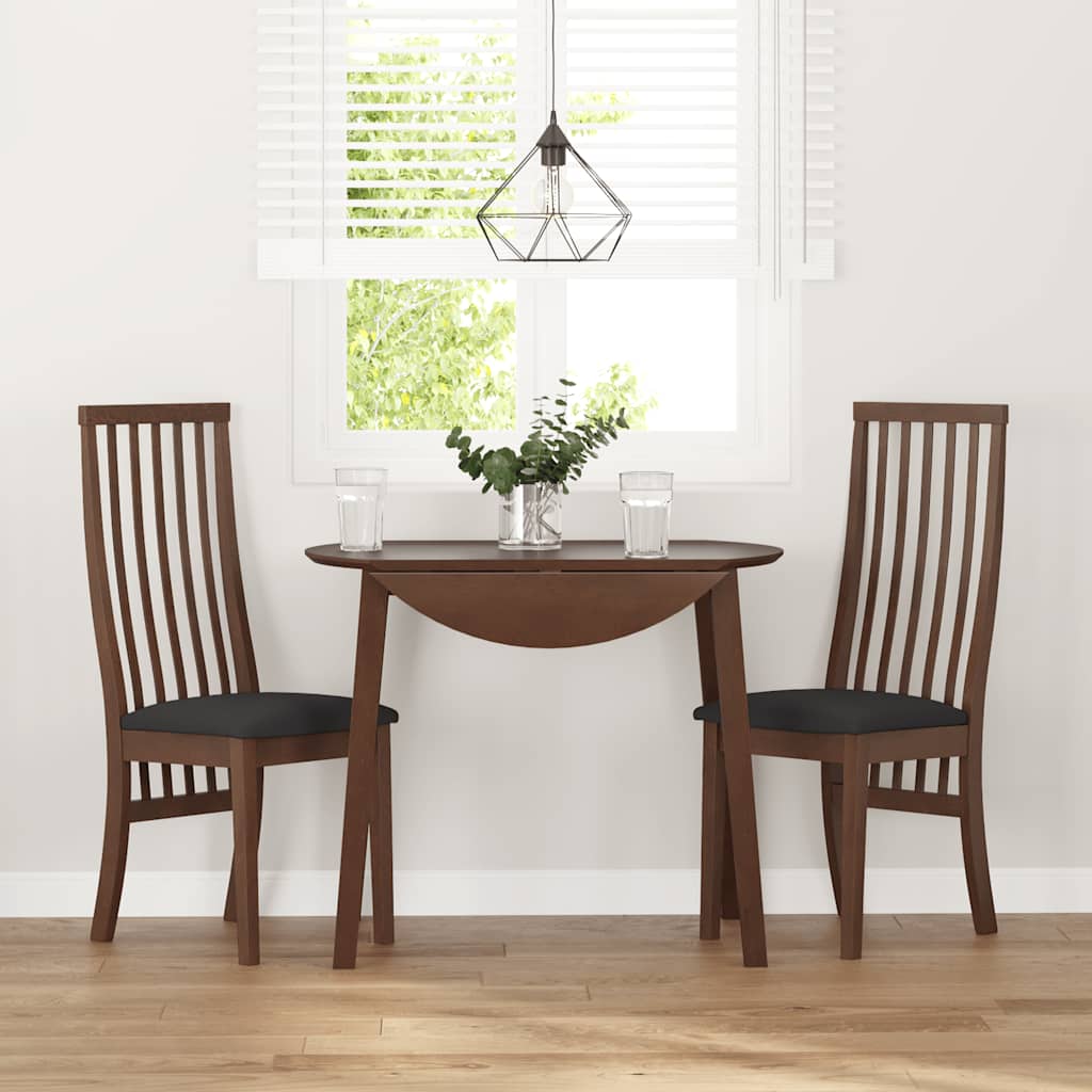 Eetkamerstoelen met kussens 2 st massief hout rubber bruin is nu te koop bij PeponiXL, paradijselijk wonen!