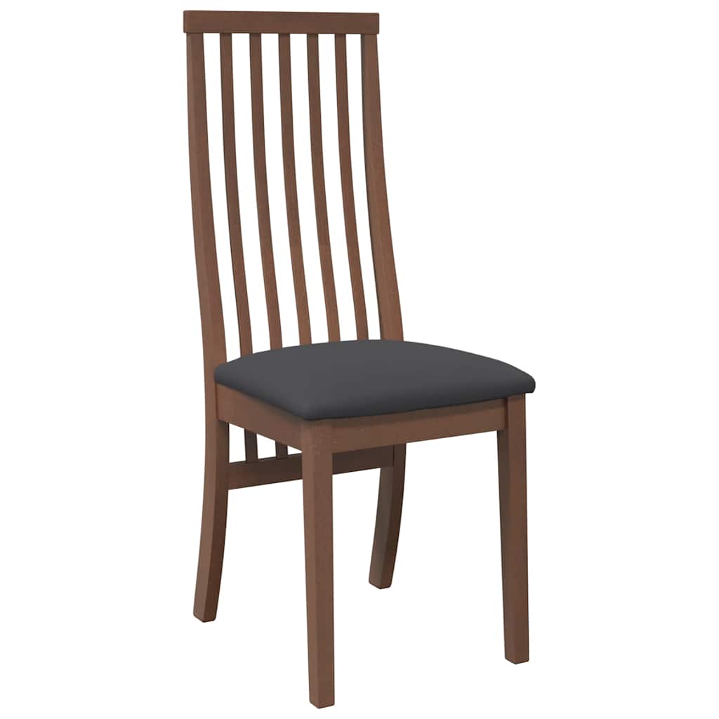 Eetkamerstoelen met kussens 2 st massief hout rubber bruin is nu te koop bij PeponiXL, paradijselijk wonen!