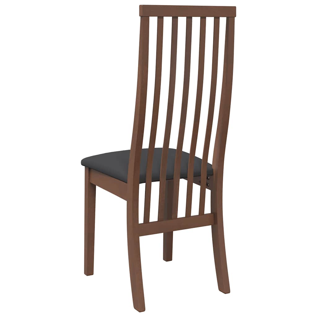 Eetkamerstoelen met kussens 2 st massief hout rubber bruin is nu te koop bij PeponiXL, paradijselijk wonen!