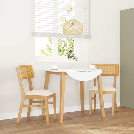 Eetkamerstoelen met kussens 2 st massief hout rubber is nu te koop bij PeponiXL, paradijselijk wonen!