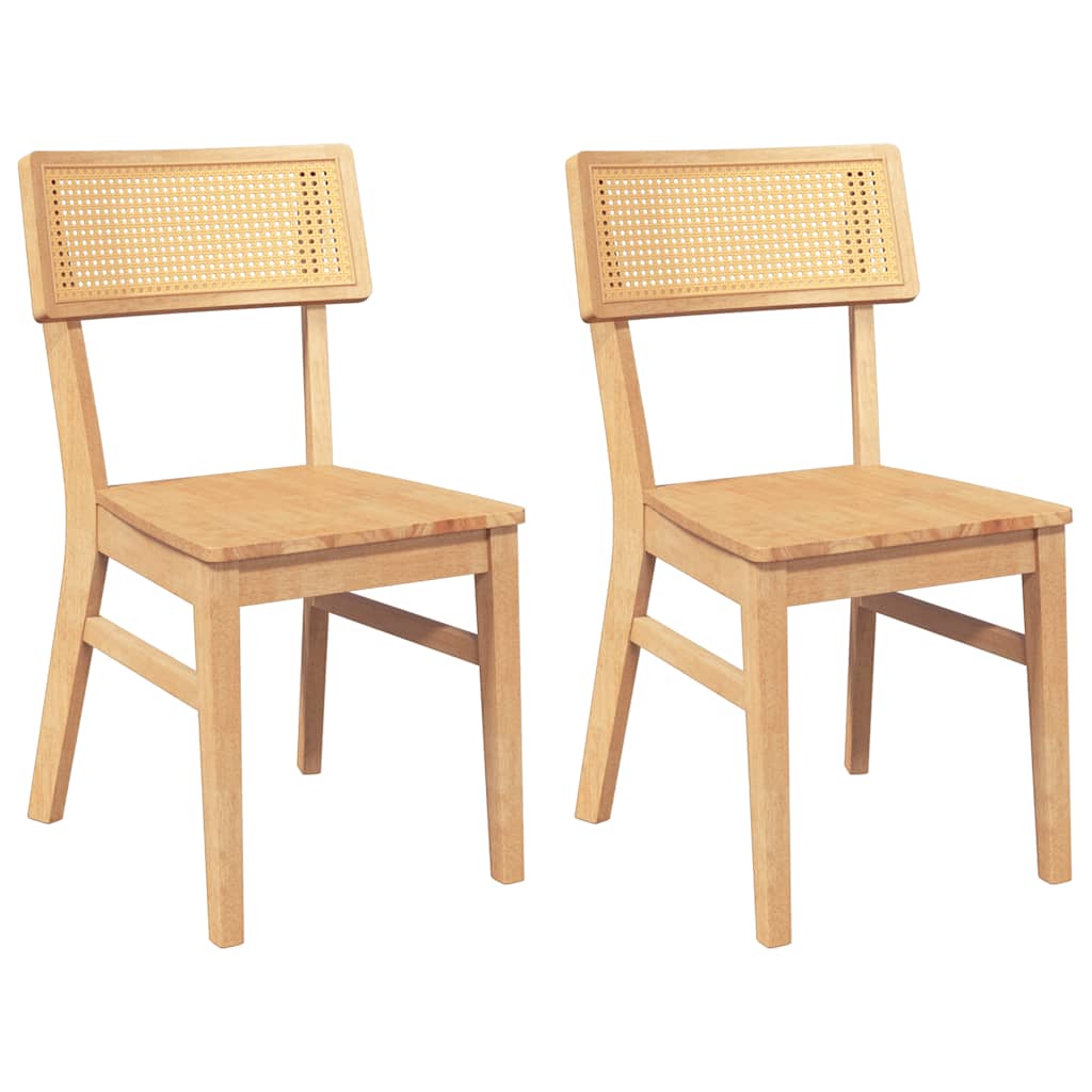 Eetkamerstoelen 2 st massief hout rubber is nu te koop bij PeponiXL, paradijselijk wonen!