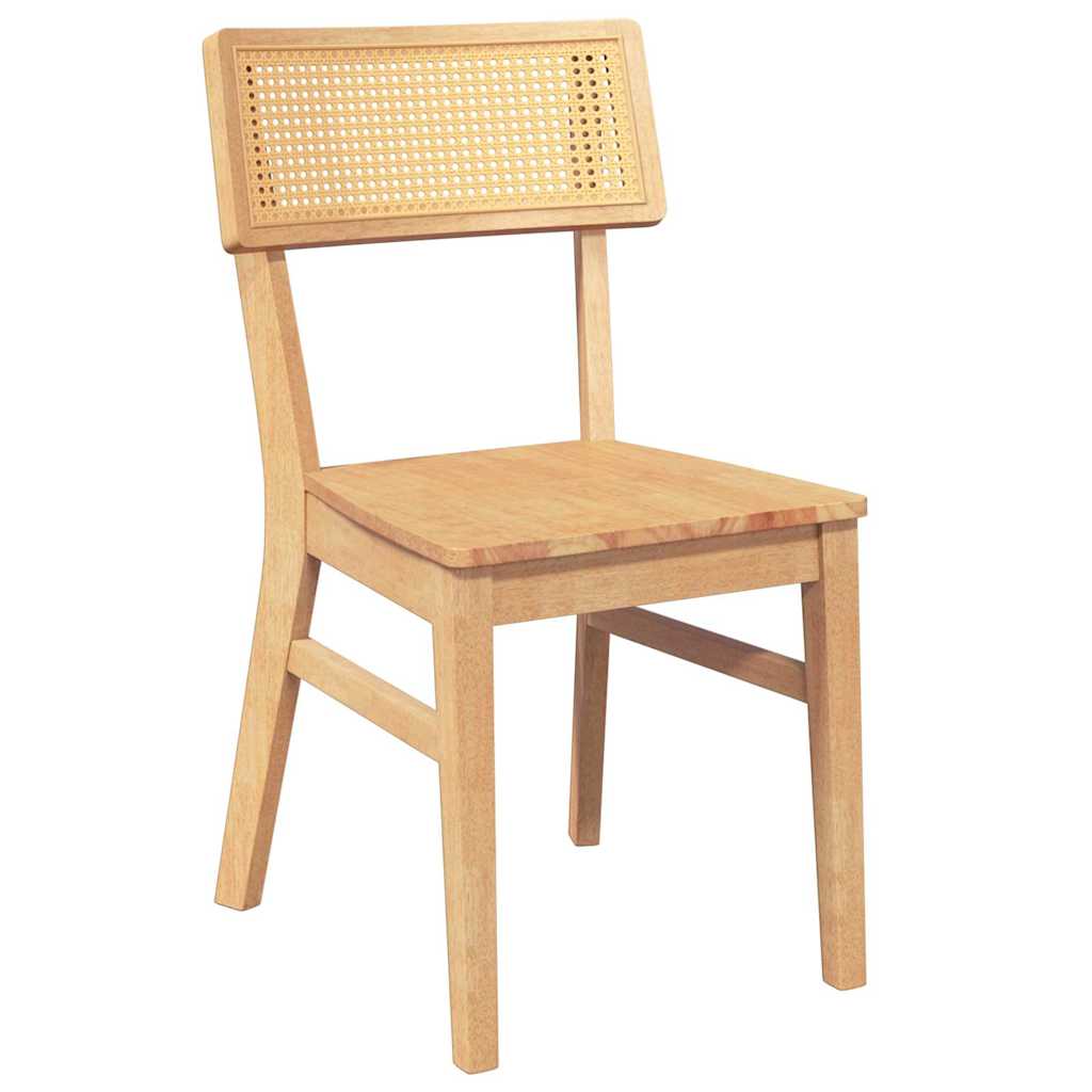 Eetkamerstoelen 2 st massief hout rubber is nu te koop bij PeponiXL, paradijselijk wonen!
