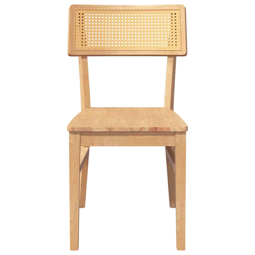 Eetkamerstoelen 2 st massief hout rubber is nu te koop bij PeponiXL, paradijselijk wonen!