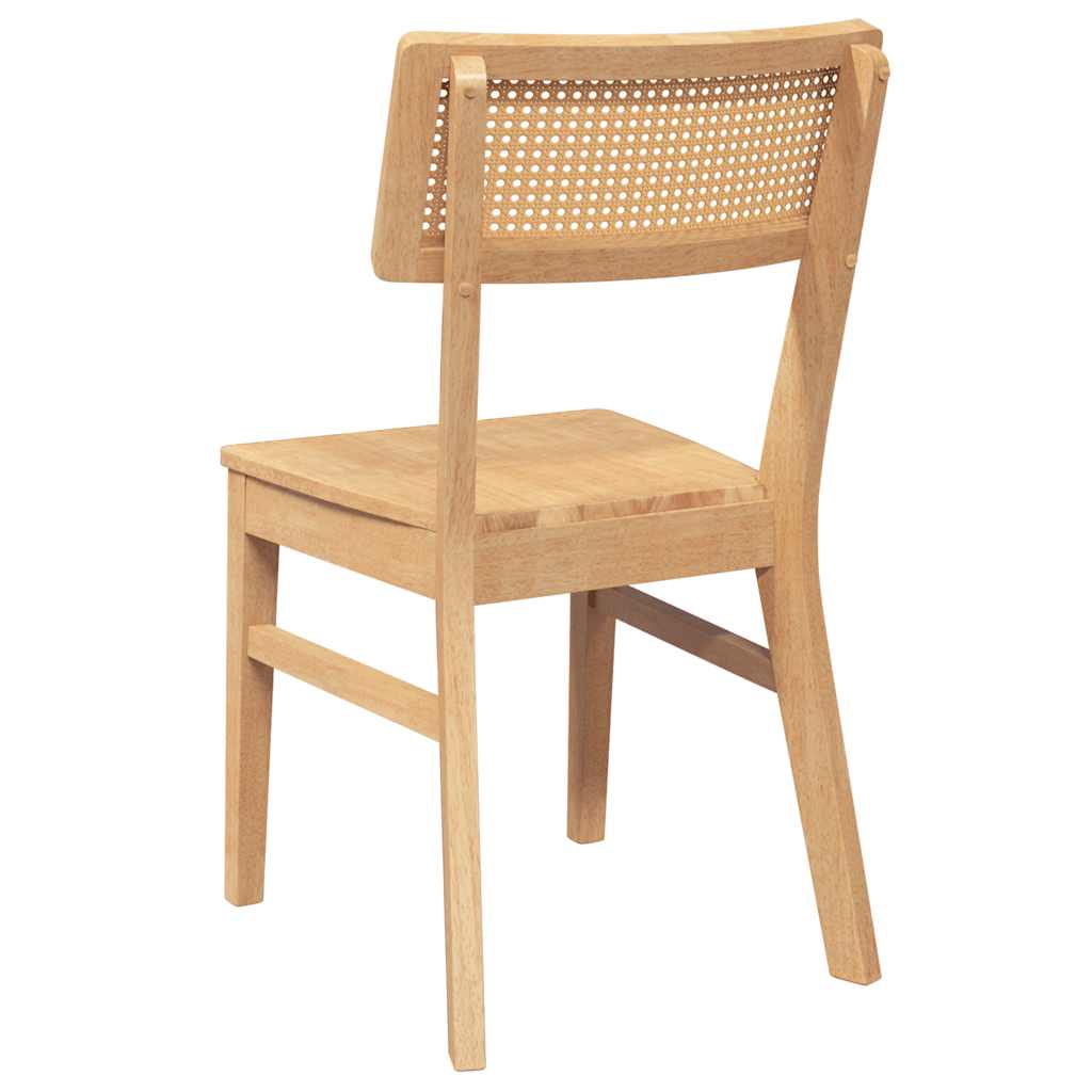 Eetkamerstoelen 2 st massief hout rubber is nu te koop bij PeponiXL, paradijselijk wonen!