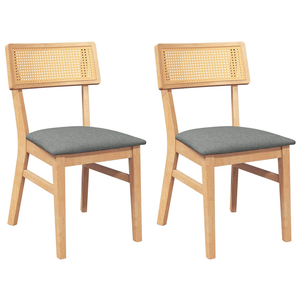 Eetkamerstoelen met kussens 2 st massief hout rubber is nu te koop bij PeponiXL, paradijselijk wonen!