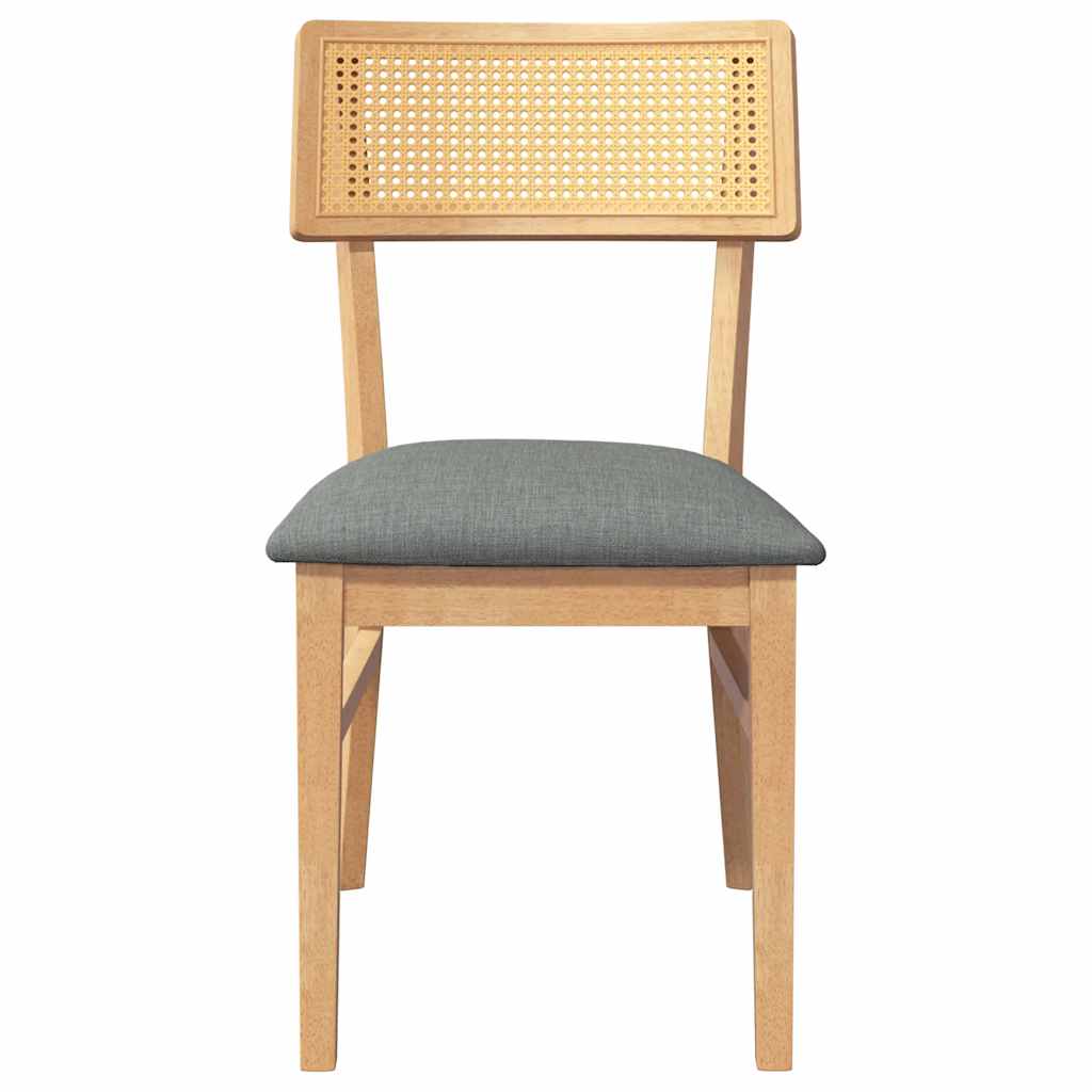 Eetkamerstoelen met kussens 2 st massief hout rubber is nu te koop bij PeponiXL, paradijselijk wonen!