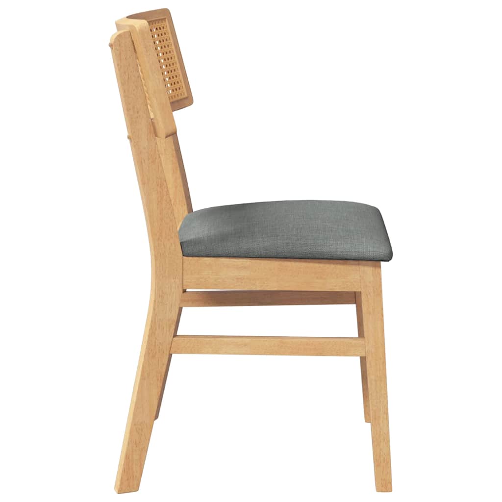 Eetkamerstoelen met kussens 2 st massief hout rubber is nu te koop bij PeponiXL, paradijselijk wonen!