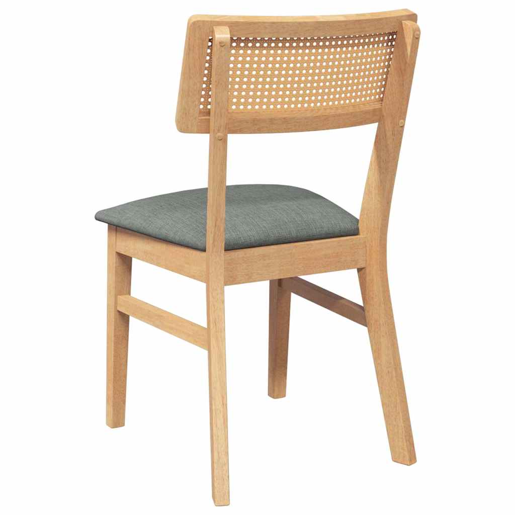 Eetkamerstoelen met kussens 2 st massief hout rubber is nu te koop bij PeponiXL, paradijselijk wonen!