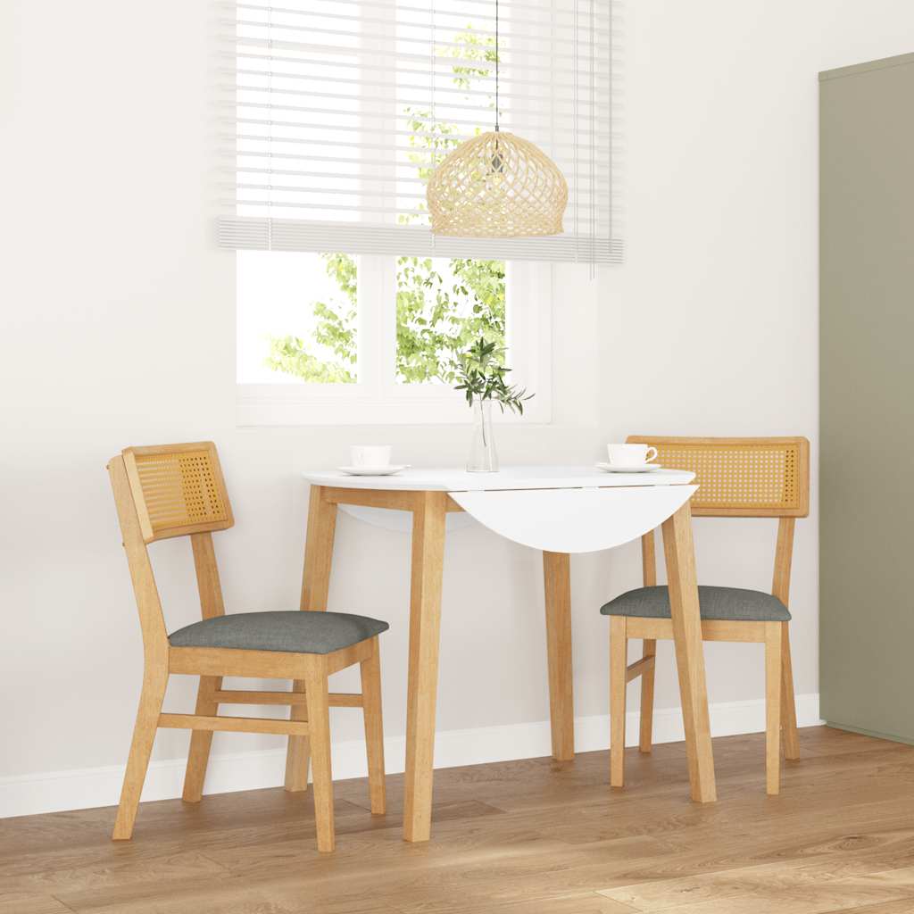 Eetkamerstoelen met kussens 2 st massief hout rubber is nu te koop bij PeponiXL, paradijselijk wonen!