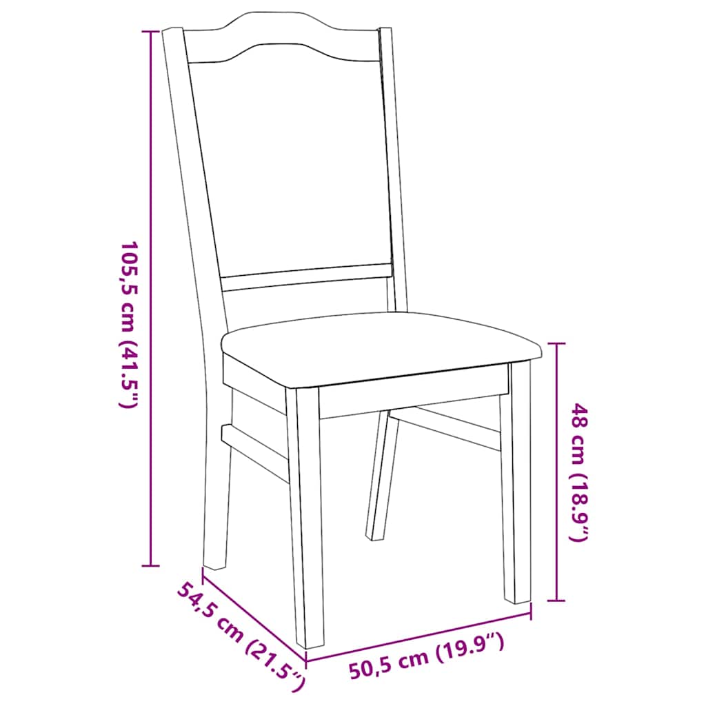 Eetkamerstoelen met kussens 2 stuks bruin massief hout rubber is nu te koop bij PeponiXL, paradijselijk wonen!