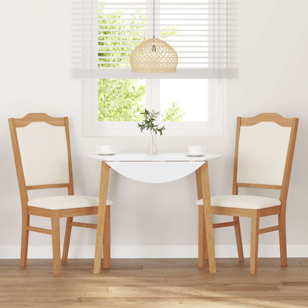 Eetkamerstoelen met kussens 2 stuks massief hout rubber is nu te koop bij PeponiXL, paradijselijk wonen!