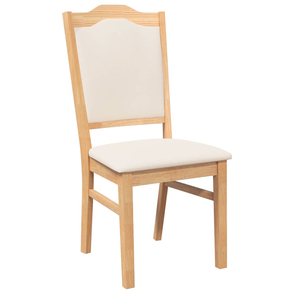 Eetkamerstoelen met kussens 2 stuks massief hout rubber is nu te koop bij PeponiXL, paradijselijk wonen!