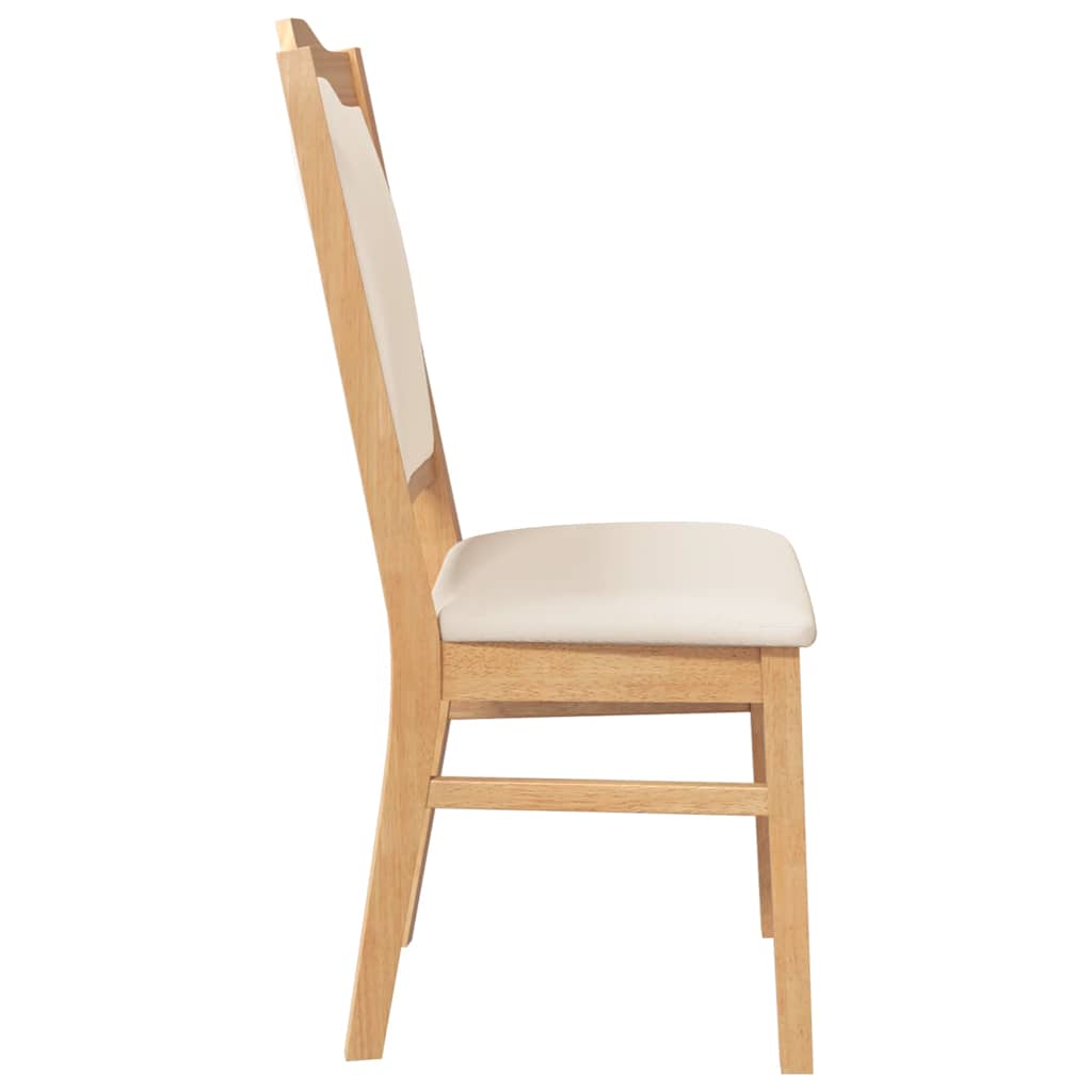 Eetkamerstoelen met kussens 2 stuks massief hout rubber is nu te koop bij PeponiXL, paradijselijk wonen!