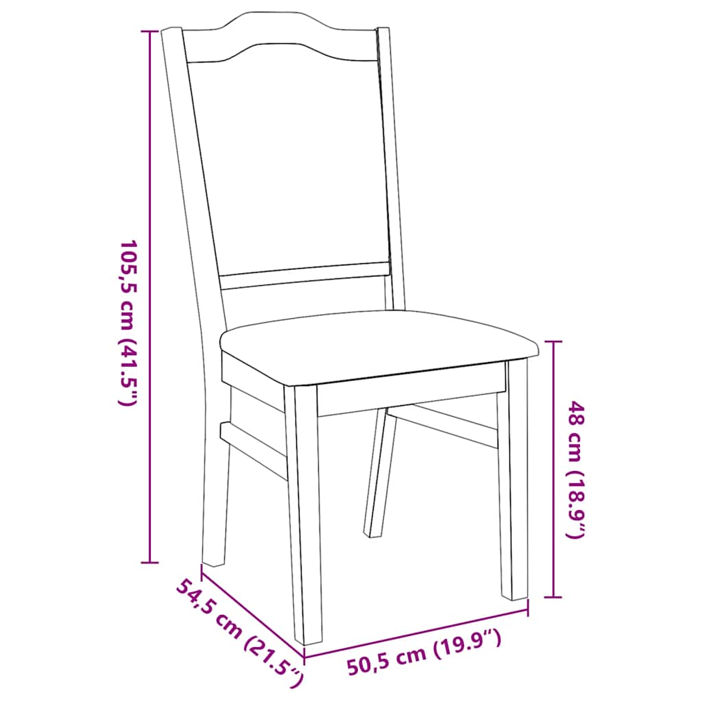 Eetkamerstoelen met kussens 2 stuks massief hout rubber is nu te koop bij PeponiXL, paradijselijk wonen!