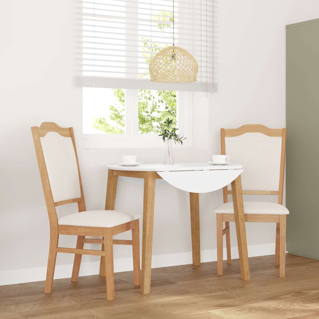 Eetkamerstoelen met kussens 2 stuks massief hout rubber is nu te koop bij PeponiXL, paradijselijk wonen!