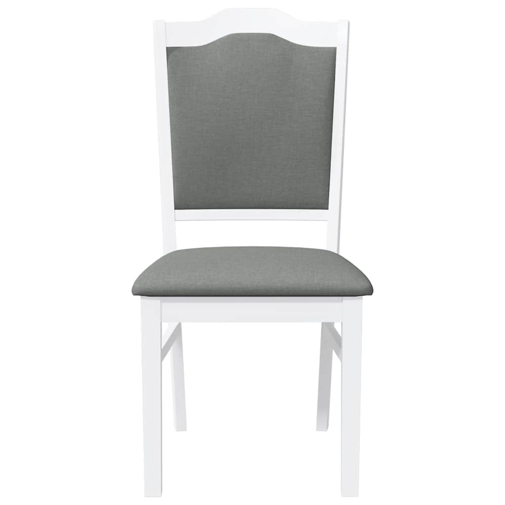 Eetkamerstoelen met kussens 2 stuks wit massief hout rubber is nu te koop bij PeponiXL, paradijselijk wonen!