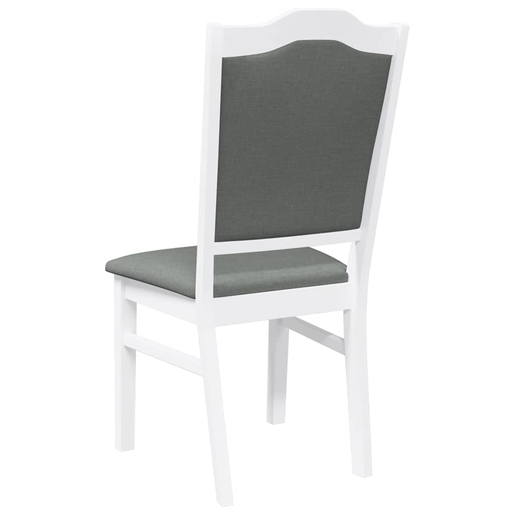 Eetkamerstoelen met kussens 2 stuks wit massief hout rubber is nu te koop bij PeponiXL, paradijselijk wonen!