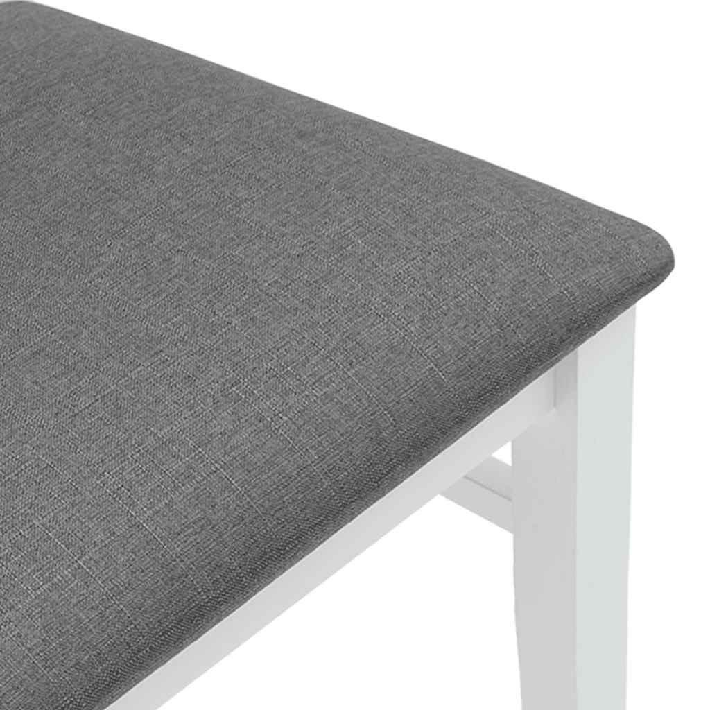 Eetkamerstoelen met kussens 2 stuks wit massief hout rubber is nu te koop bij PeponiXL, paradijselijk wonen!