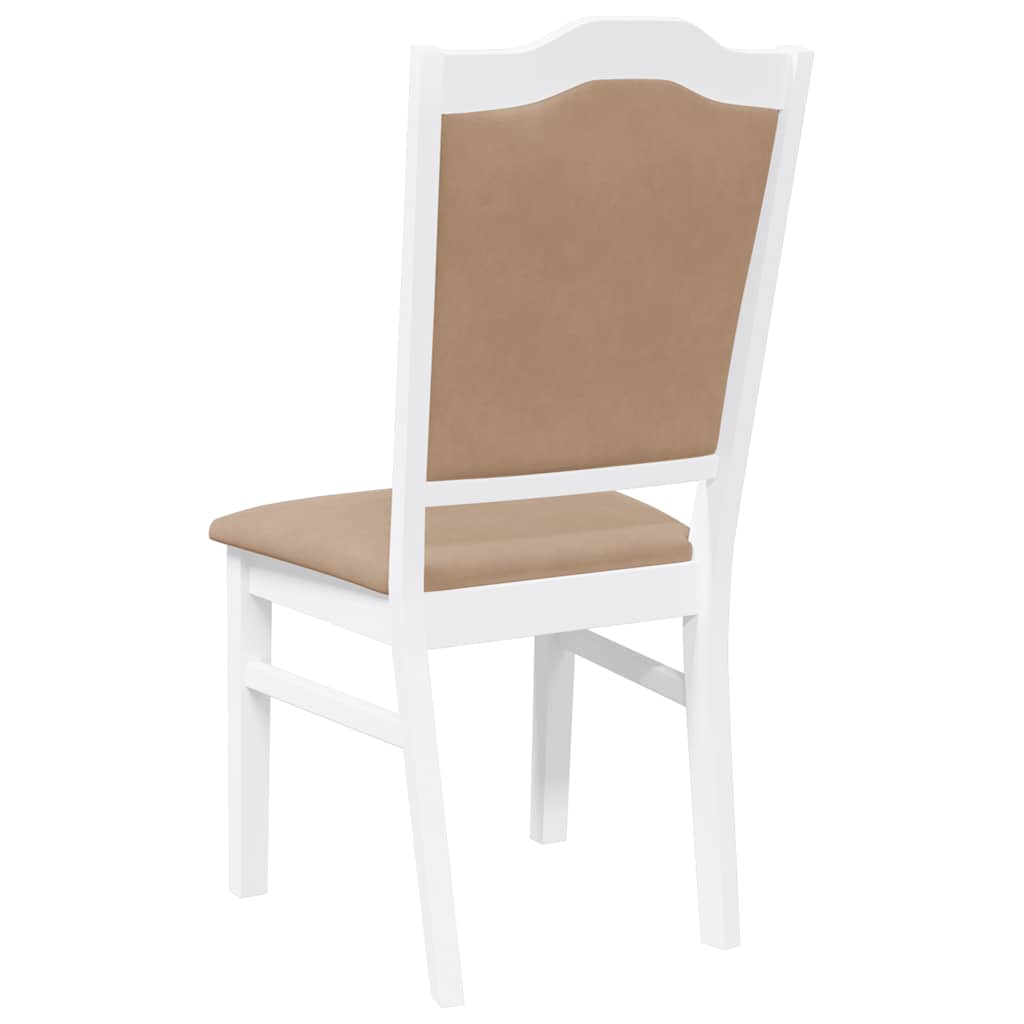 Eetkamerstoelen met kussens 2 stuks wit massief hout rubber is nu te koop bij PeponiXL, paradijselijk wonen!