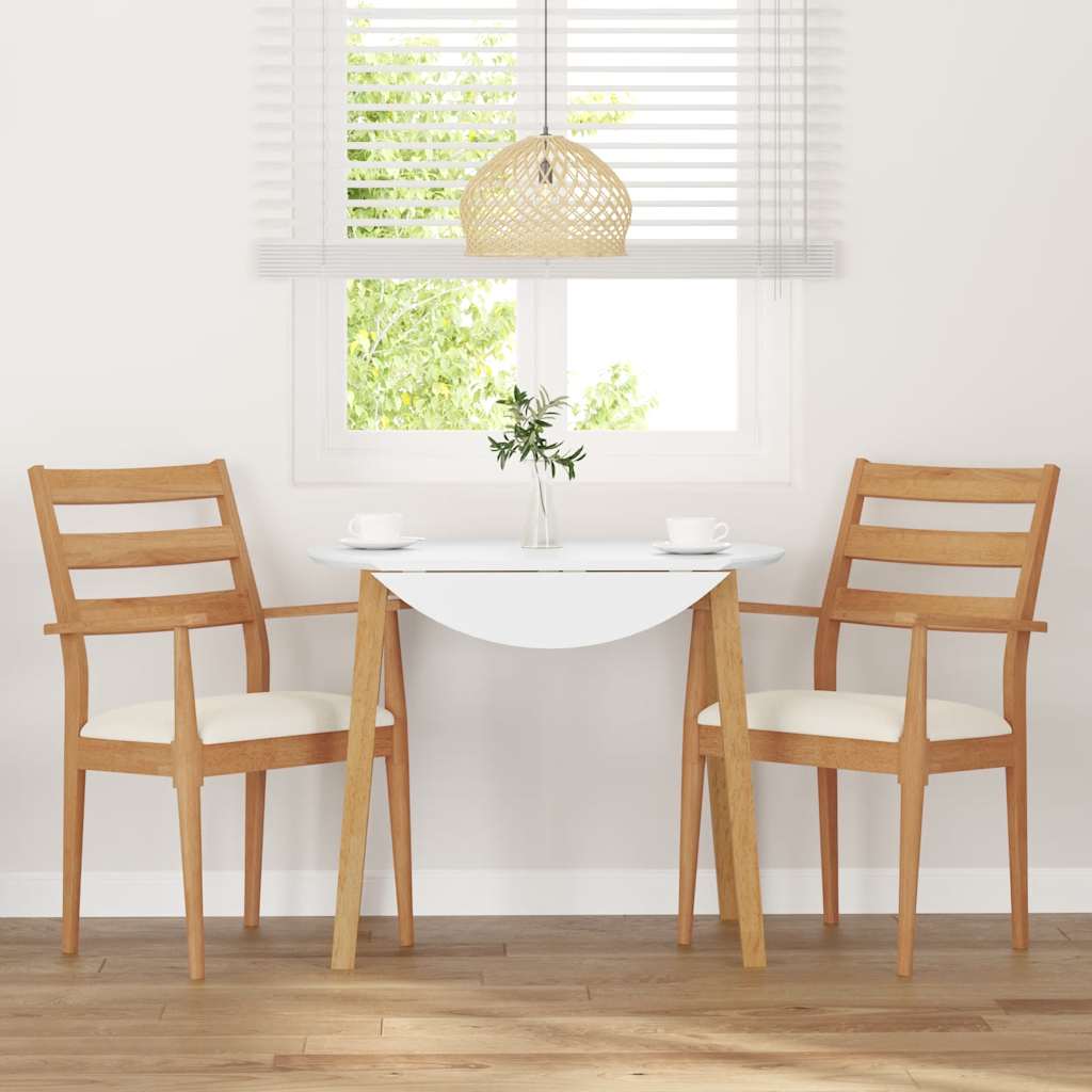 Eetkamerstoelen met kussens 2 stuks massief hout rubber is nu te koop bij PeponiXL, paradijselijk wonen!