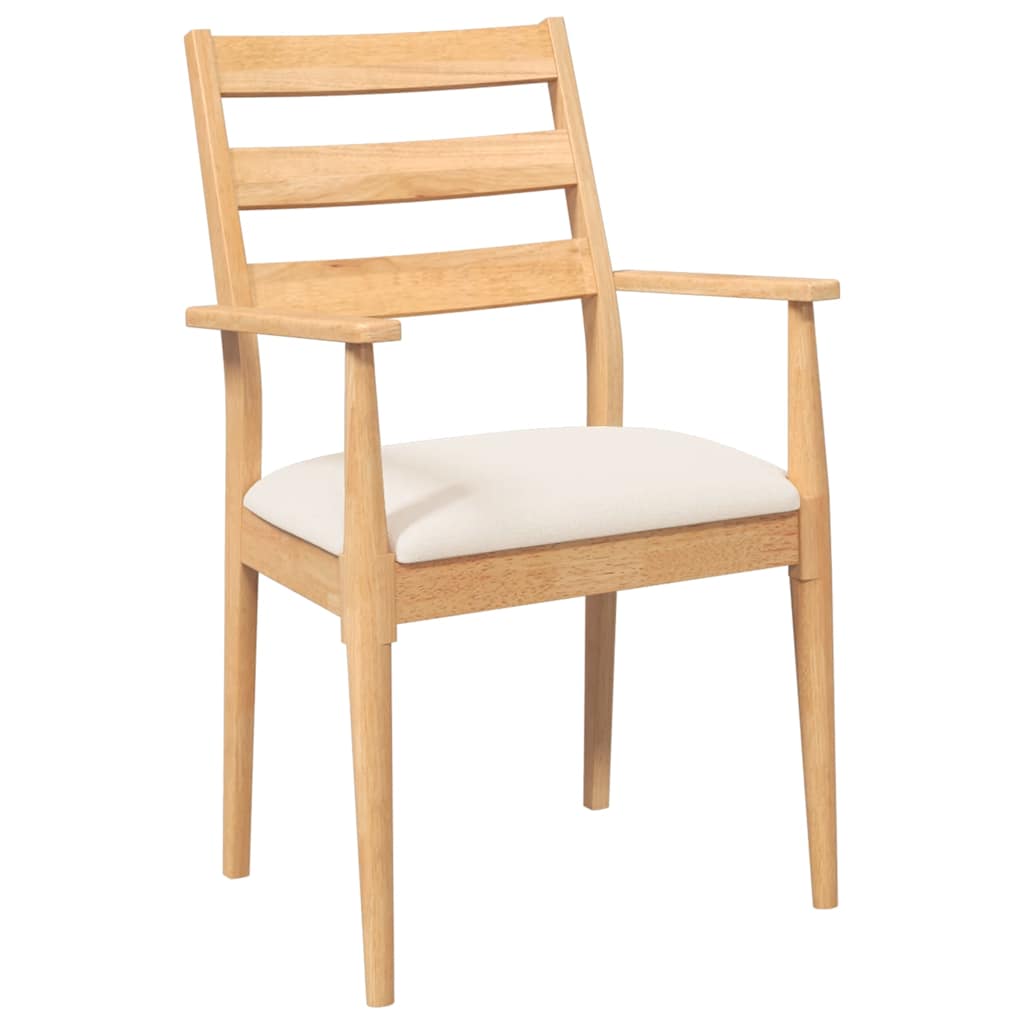 Eetkamerstoelen met kussens 2 stuks massief hout rubber is nu te koop bij PeponiXL, paradijselijk wonen!