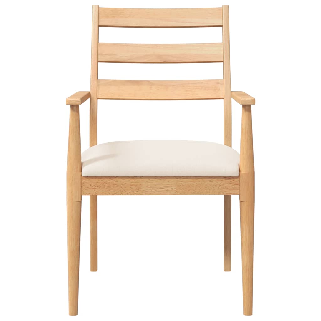 Eetkamerstoelen met kussens 2 stuks massief hout rubber is nu te koop bij PeponiXL, paradijselijk wonen!