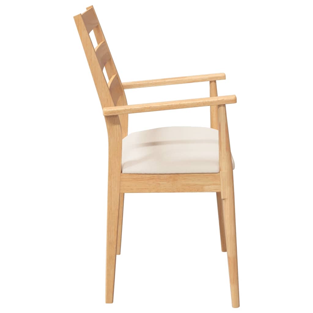 Eetkamerstoelen met kussens 2 stuks massief hout rubber is nu te koop bij PeponiXL, paradijselijk wonen!