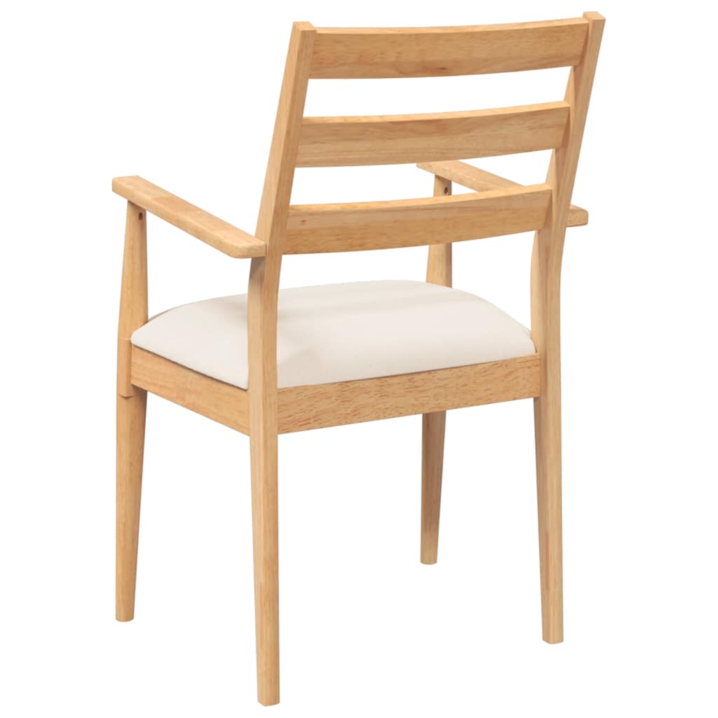 Eetkamerstoelen met kussens 2 stuks massief hout rubber is nu te koop bij PeponiXL, paradijselijk wonen!