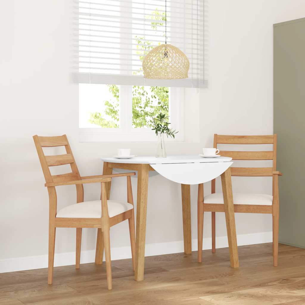 Eetkamerstoelen met kussens 2 stuks massief hout rubber is nu te koop bij PeponiXL, paradijselijk wonen!