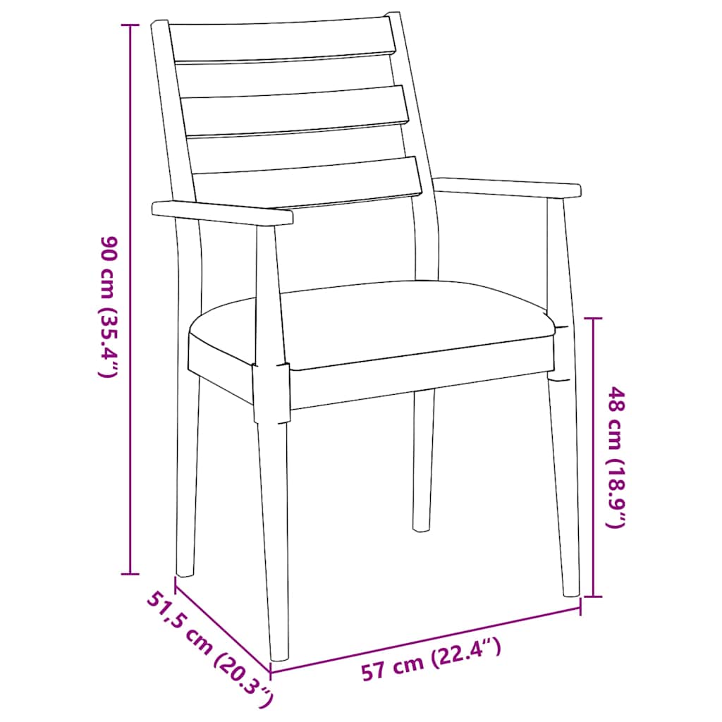 Eetkamerstoelen met kussens 2 stuks wit massief hout rubber is nu te koop bij PeponiXL, paradijselijk wonen!