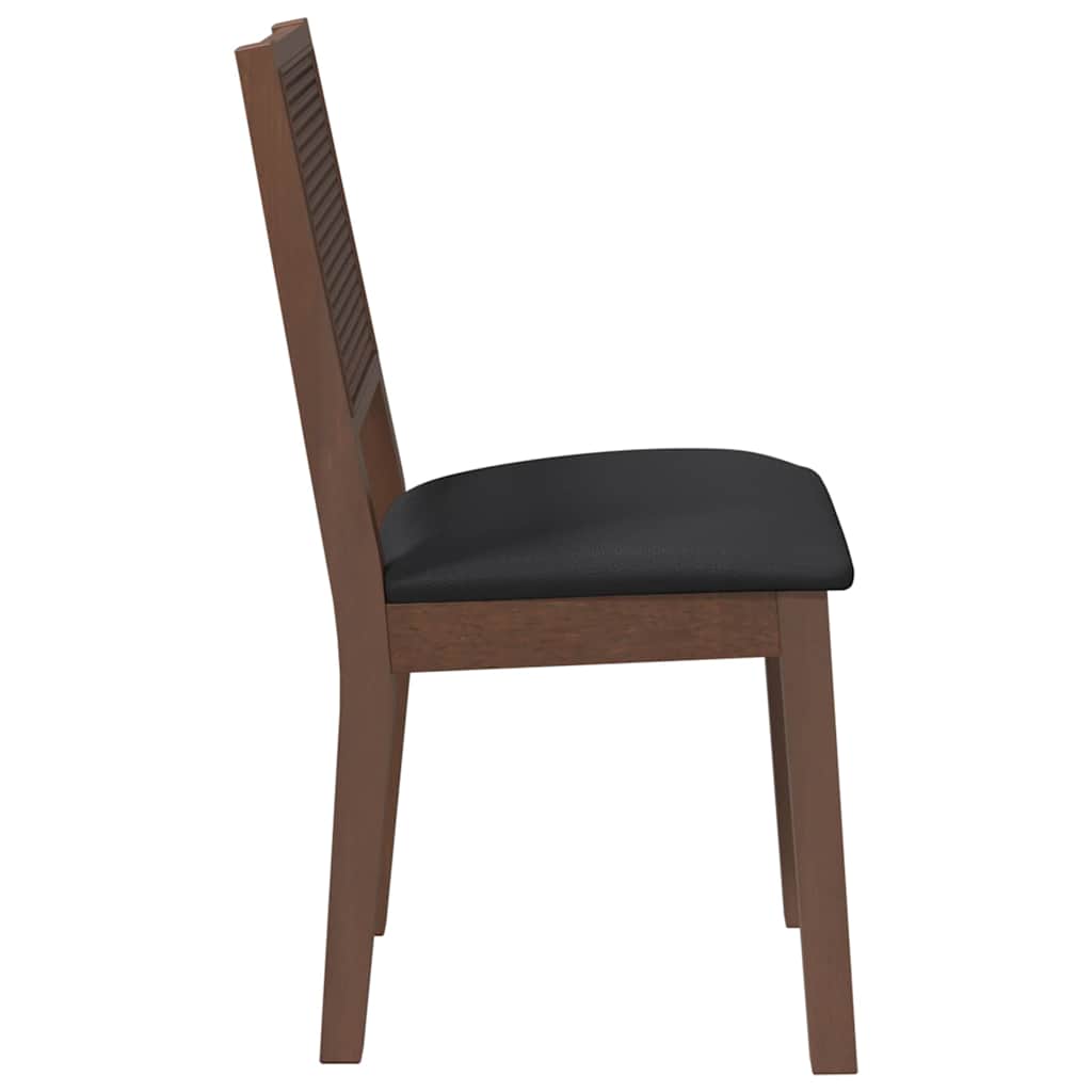 Eetkamerstoelen met kussens 2 st massief hout rubber bruin is nu te koop bij PeponiXL, paradijselijk wonen!