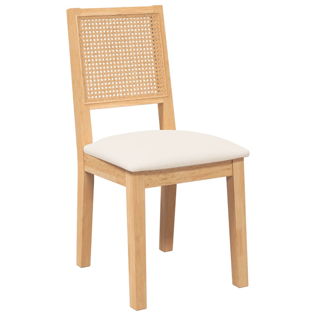 Eetkamerstoelen met kussens 2 st massief hout rubber is nu te koop bij PeponiXL, paradijselijk wonen!