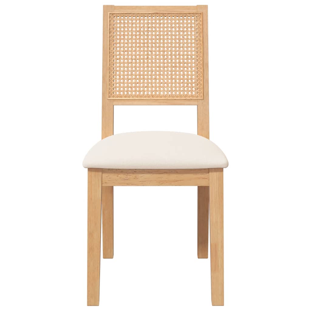 Eetkamerstoelen met kussens 2 st massief hout rubber is nu te koop bij PeponiXL, paradijselijk wonen!