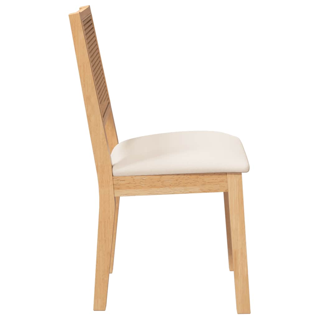Eetkamerstoelen met kussens 2 st massief hout rubber is nu te koop bij PeponiXL, paradijselijk wonen!