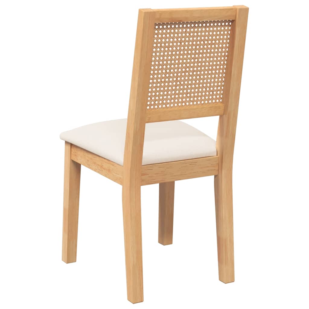 Eetkamerstoelen met kussens 2 st massief hout rubber is nu te koop bij PeponiXL, paradijselijk wonen!
