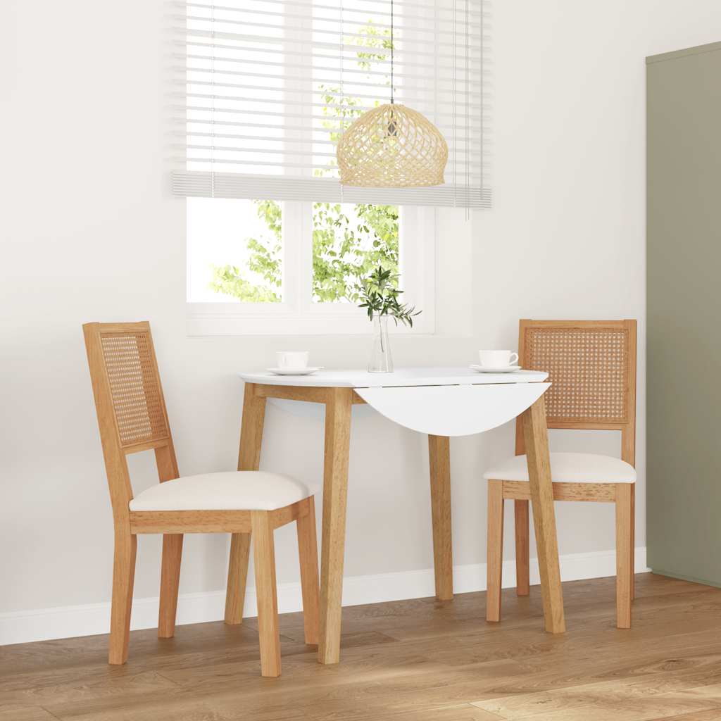Eetkamerstoelen met kussens 2 st massief hout rubber is nu te koop bij PeponiXL, paradijselijk wonen!