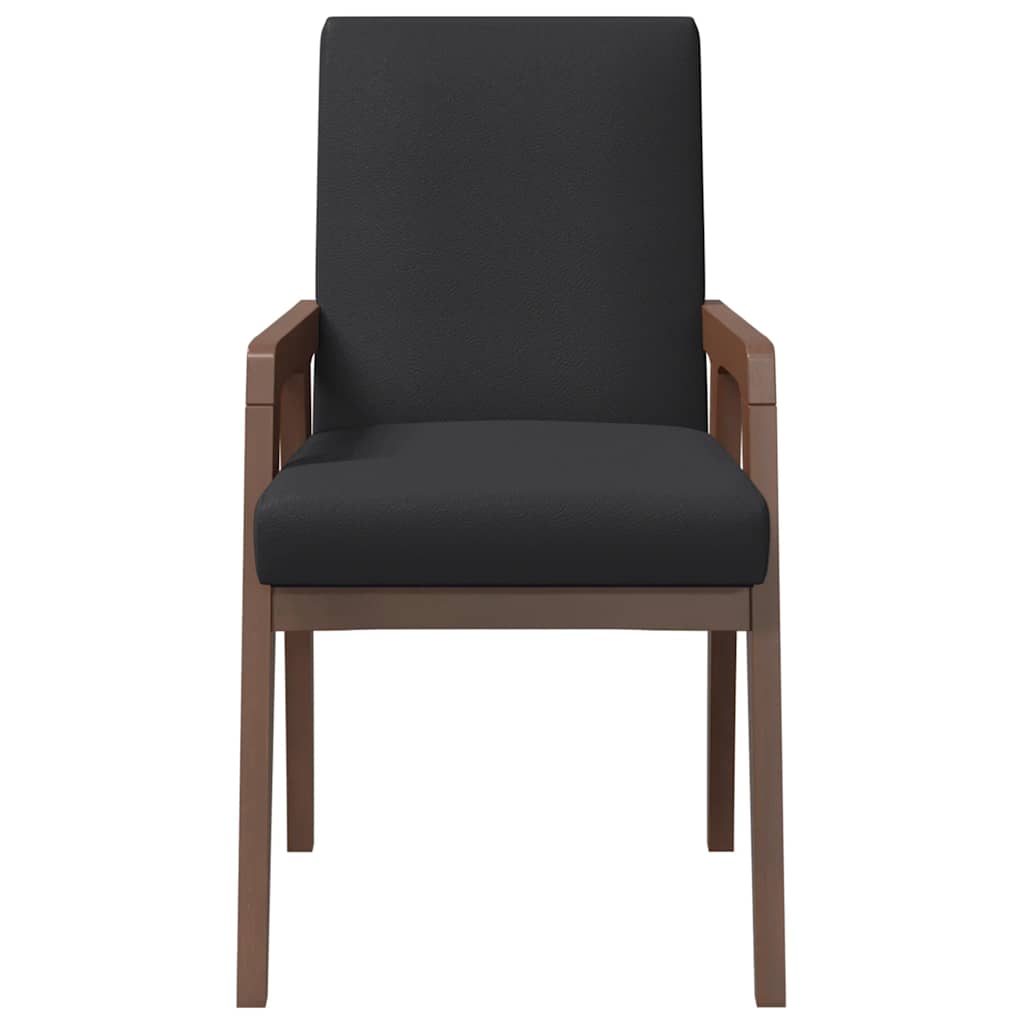 Eetkamerstoelen met kussens 2 stuks bruin massief hout rubber is nu te koop bij PeponiXL, paradijselijk wonen!