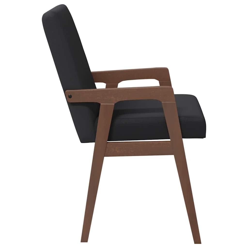 Eetkamerstoelen met kussens 2 stuks bruin massief hout rubber is nu te koop bij PeponiXL, paradijselijk wonen!