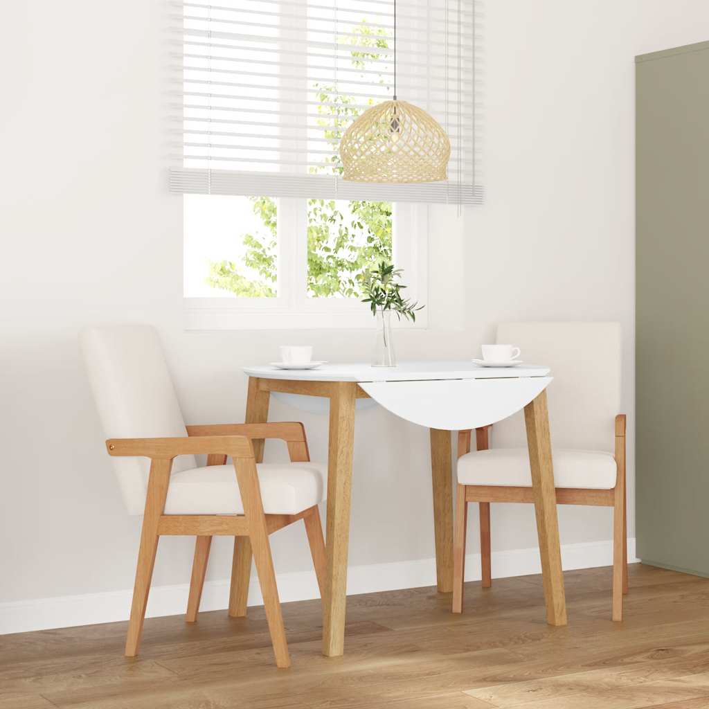 Eetkamerstoelen met kussens 2 stuks massief hout rubber is nu te koop bij PeponiXL, paradijselijk wonen!