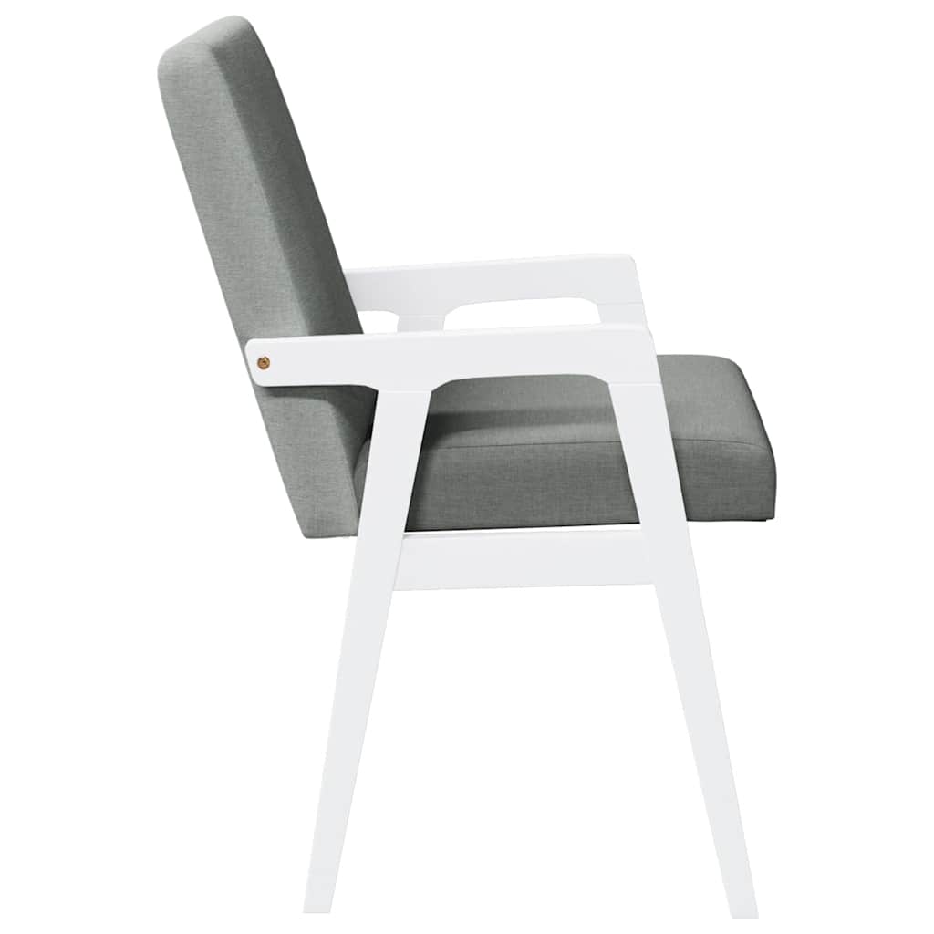 Eetkamerstoelen met kussens 2 stuks wit massief hout rubber is nu te koop bij PeponiXL, paradijselijk wonen!