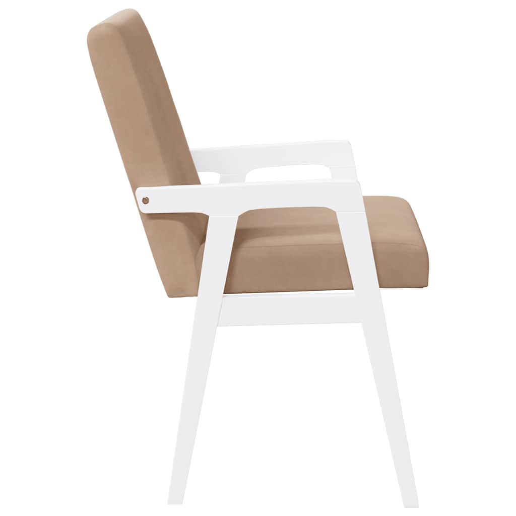 Eetkamerstoelen met kussens 2 stuks wit massief hout rubber is nu te koop bij PeponiXL, paradijselijk wonen!