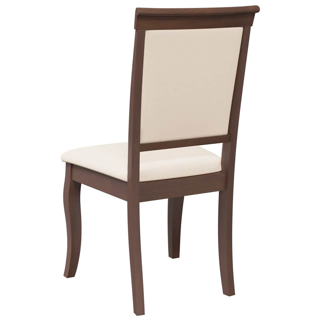 Eetkamerstoelen met kussens 2 st massief hout rubber bruin is nu te koop bij PeponiXL, paradijselijk wonen!