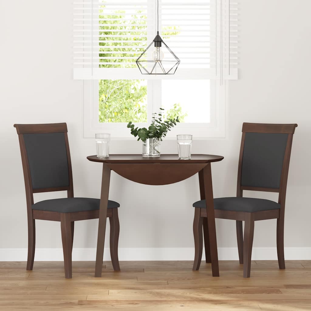 Eetkamerstoelen met kussens 2 st massief hout rubber bruin is nu te koop bij PeponiXL, paradijselijk wonen!