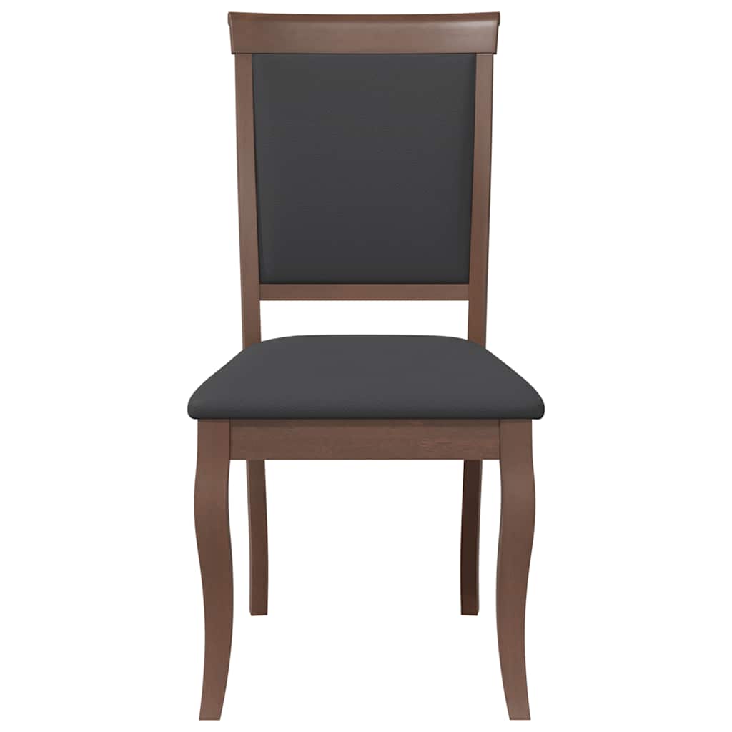 Eetkamerstoelen met kussens 2 st massief hout rubber bruin is nu te koop bij PeponiXL, paradijselijk wonen!