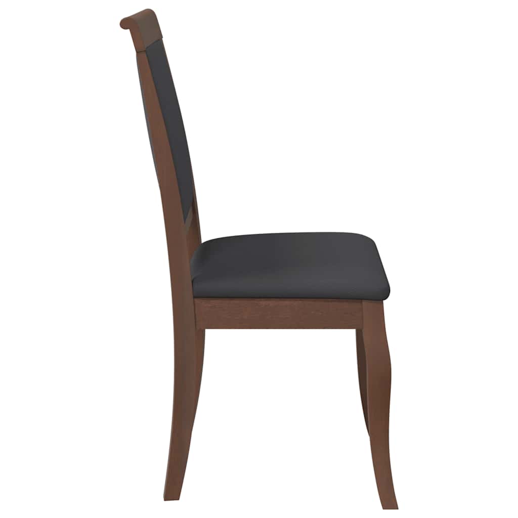 Eetkamerstoelen met kussens 2 st massief hout rubber bruin is nu te koop bij PeponiXL, paradijselijk wonen!