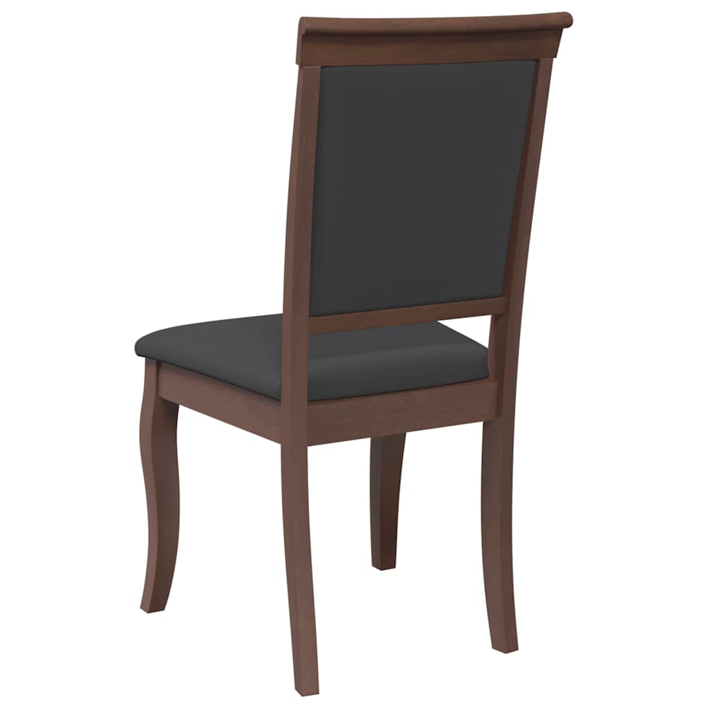 Eetkamerstoelen met kussens 2 st massief hout rubber bruin is nu te koop bij PeponiXL, paradijselijk wonen!