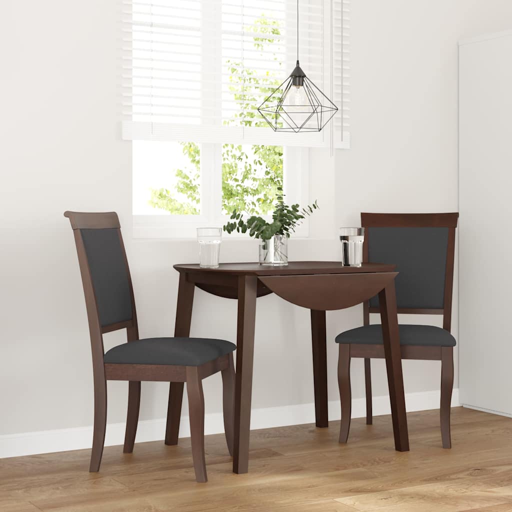 Eetkamerstoelen met kussens 2 st massief hout rubber bruin is nu te koop bij PeponiXL, paradijselijk wonen!