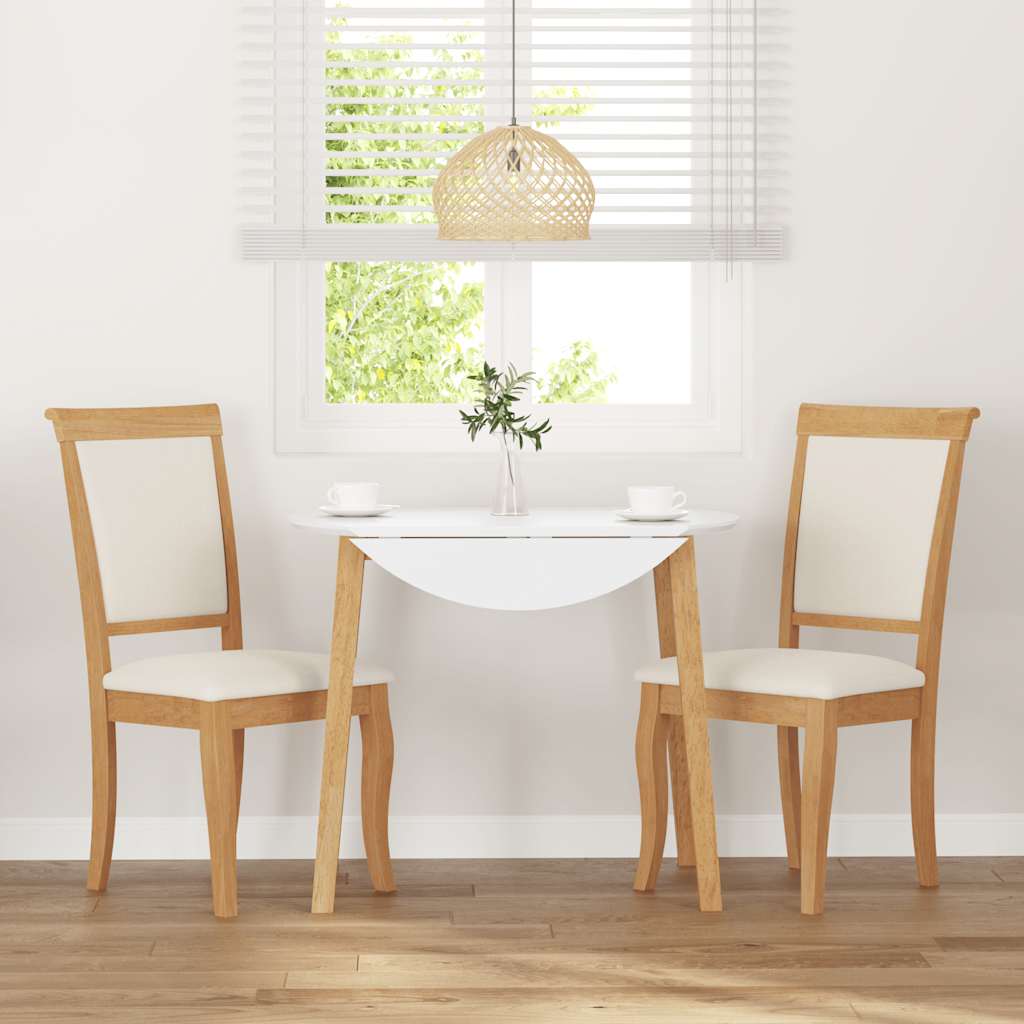Eetkamerstoelen met kussens 2 st massief hout naturel rubber is nu te koop bij PeponiXL, paradijselijk wonen!