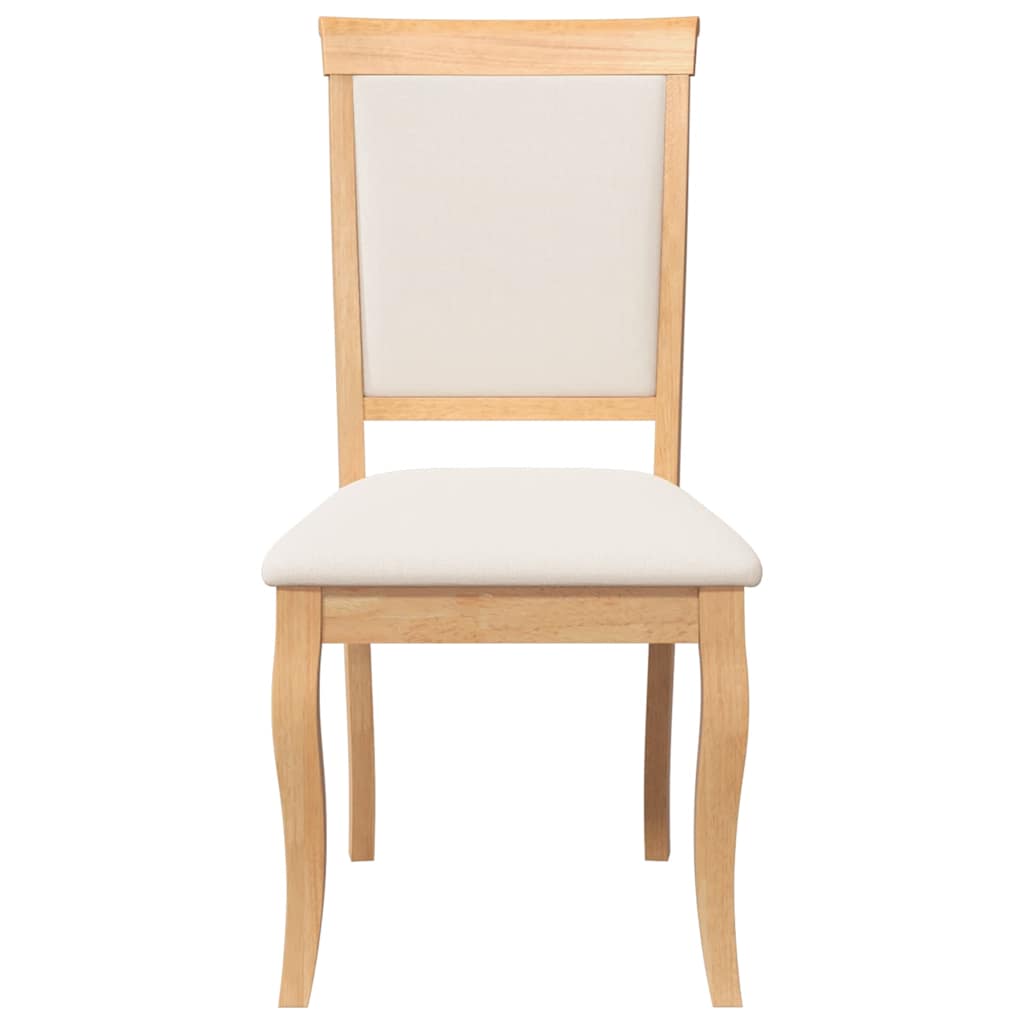 Eetkamerstoelen met kussens 2 st massief hout naturel rubber is nu te koop bij PeponiXL, paradijselijk wonen!