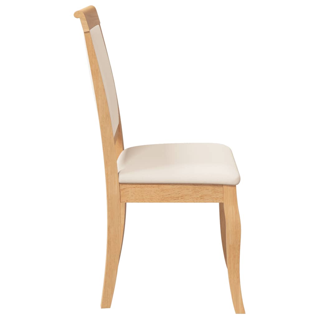 Eetkamerstoelen met kussens 2 st massief hout naturel rubber is nu te koop bij PeponiXL, paradijselijk wonen!